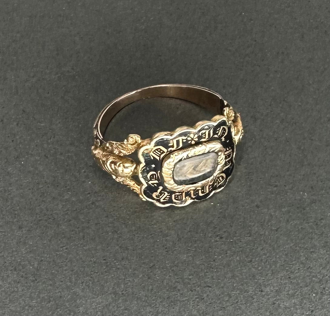 Georgian “In Memory Of” Hair Ring