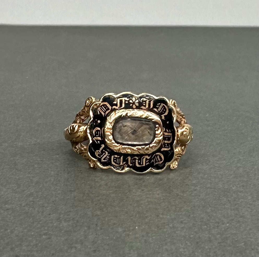 Georgian “In Memory Of” Hair Ring