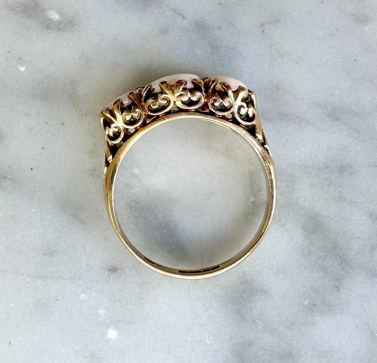 Antique Victorian Opal Trilogy Ring