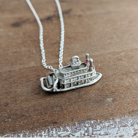 Sterling Antique Riverboat Necklace