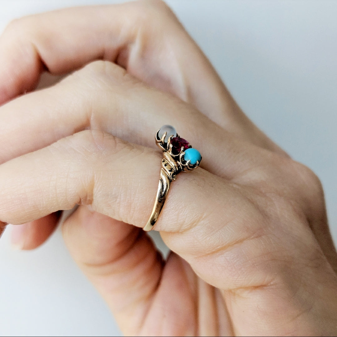 Victorian 10k Gold Sphere Ring