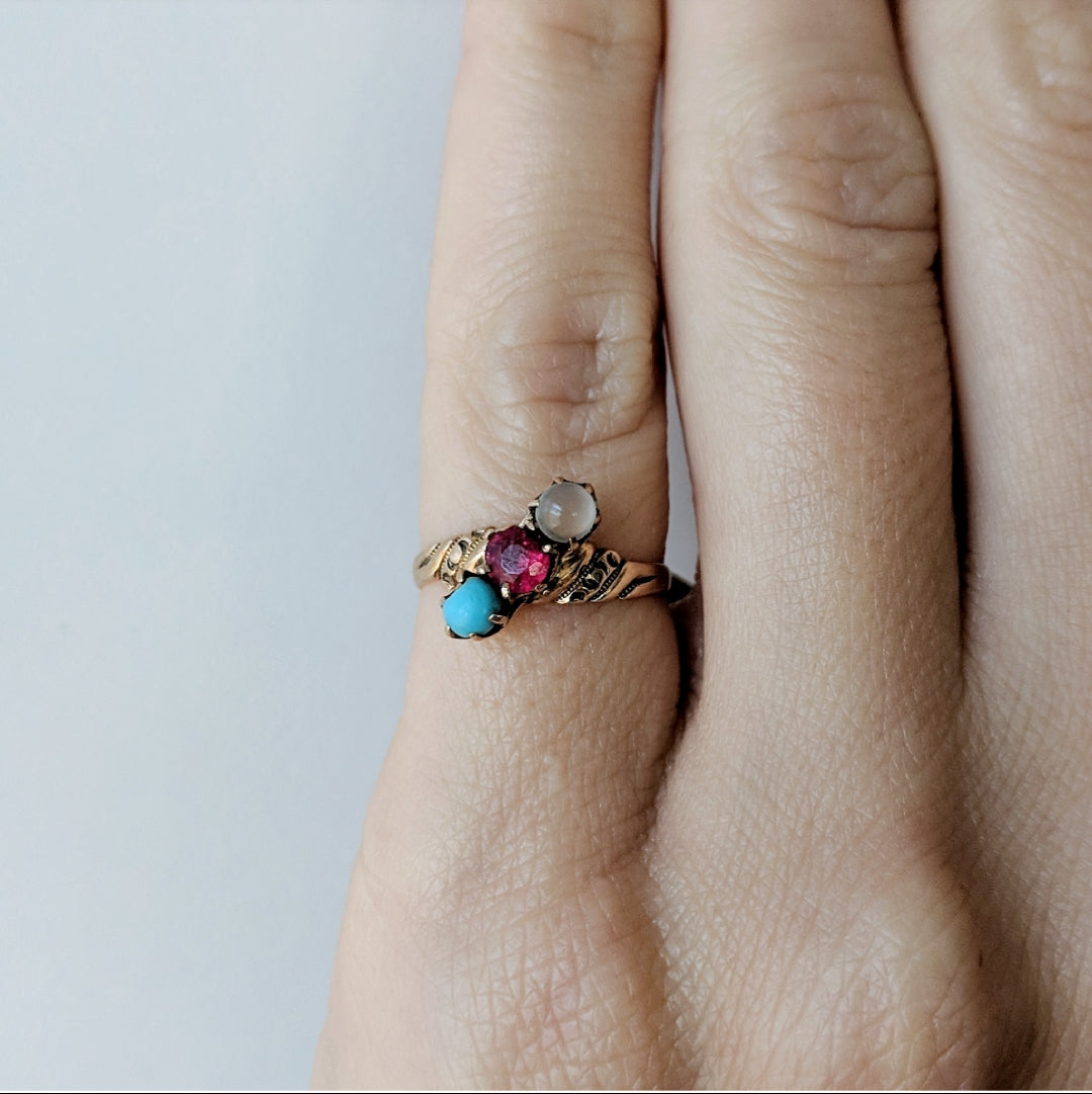 Victorian 10k Gold Sphere Ring
