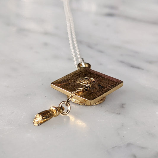 Vintage Graduation Cap Necklace