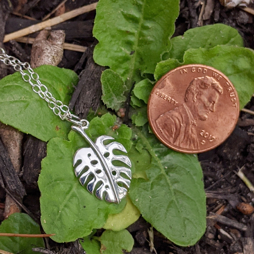 Monstera Leaf Necklace