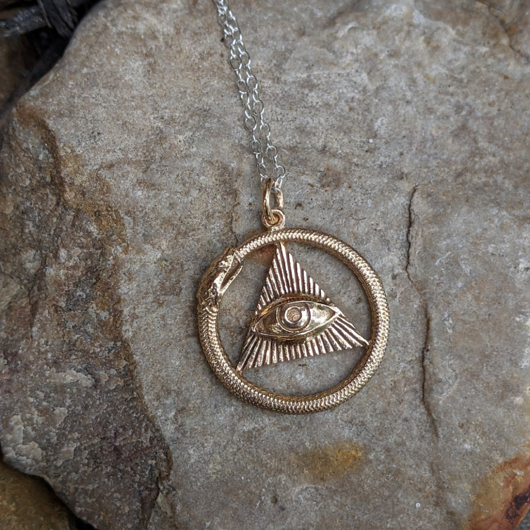 Ouroboros All Seeing Eye Talisman Necklace