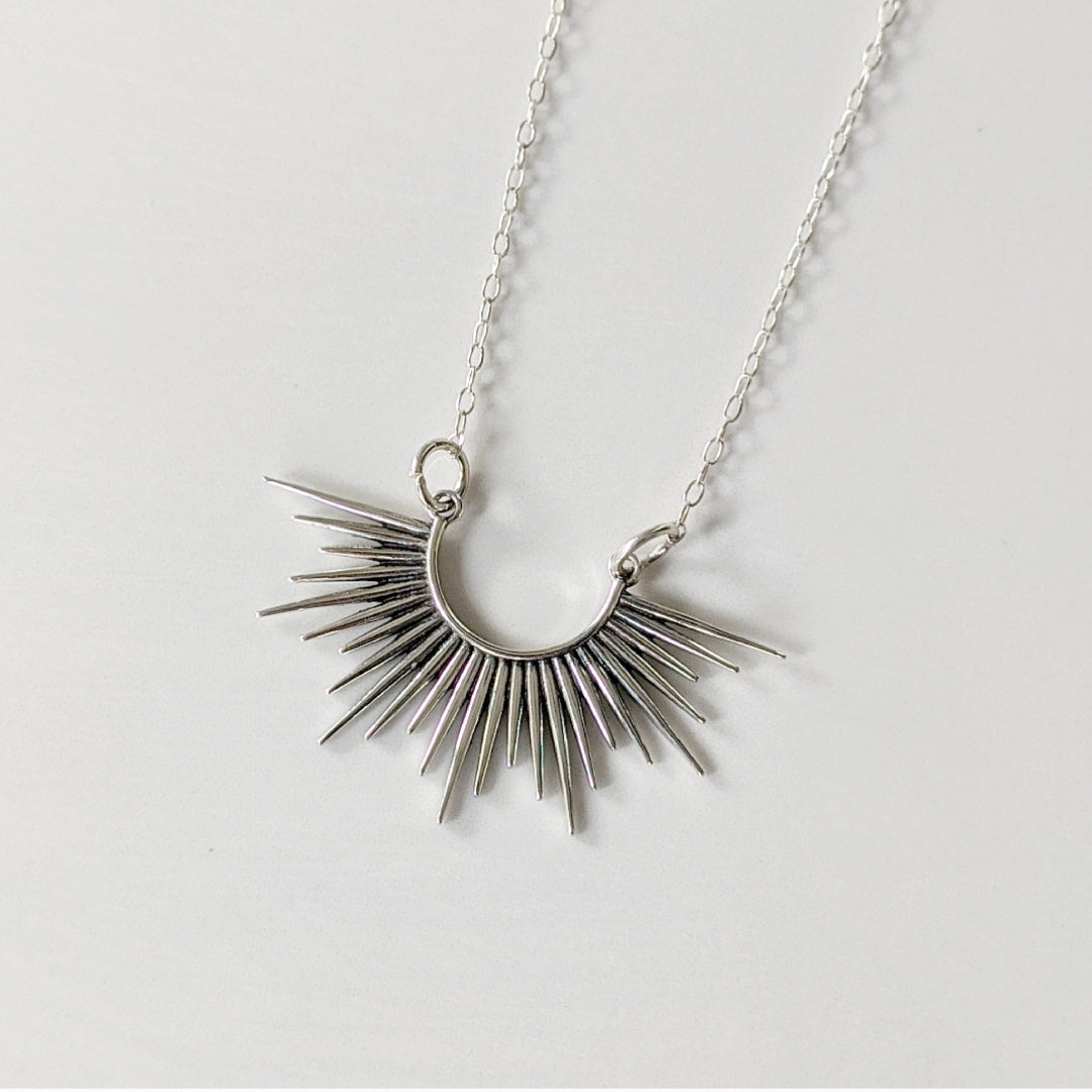 Spiked Burst Pendant Necklace