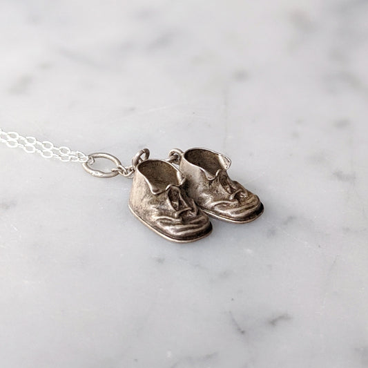 Antique Baby Booties Necklace