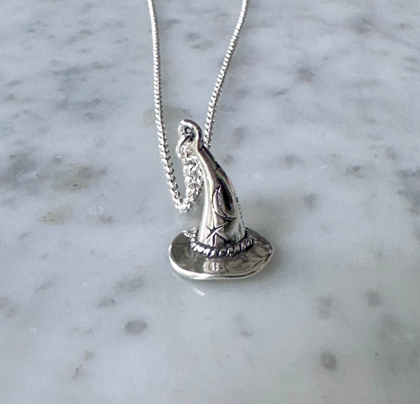 Sterling Wizard Hat Necklace