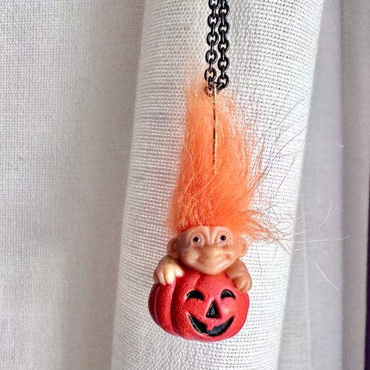 Vintage Halloween Troll Necklace