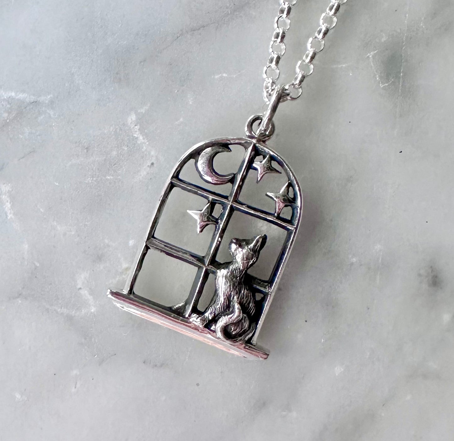 Kitty in the Window Necklace