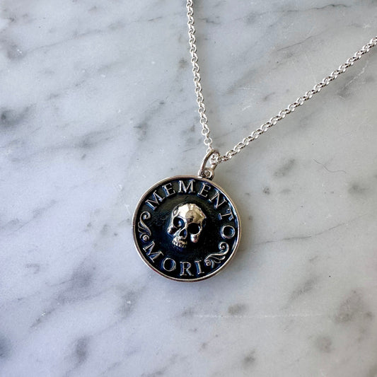 Memento Mori Skull Pendant Necklace