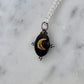 Sterling and Bronze Moon Necklace