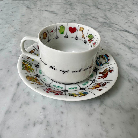 Vintage Fortune Telling Astrology Cup & Saucer