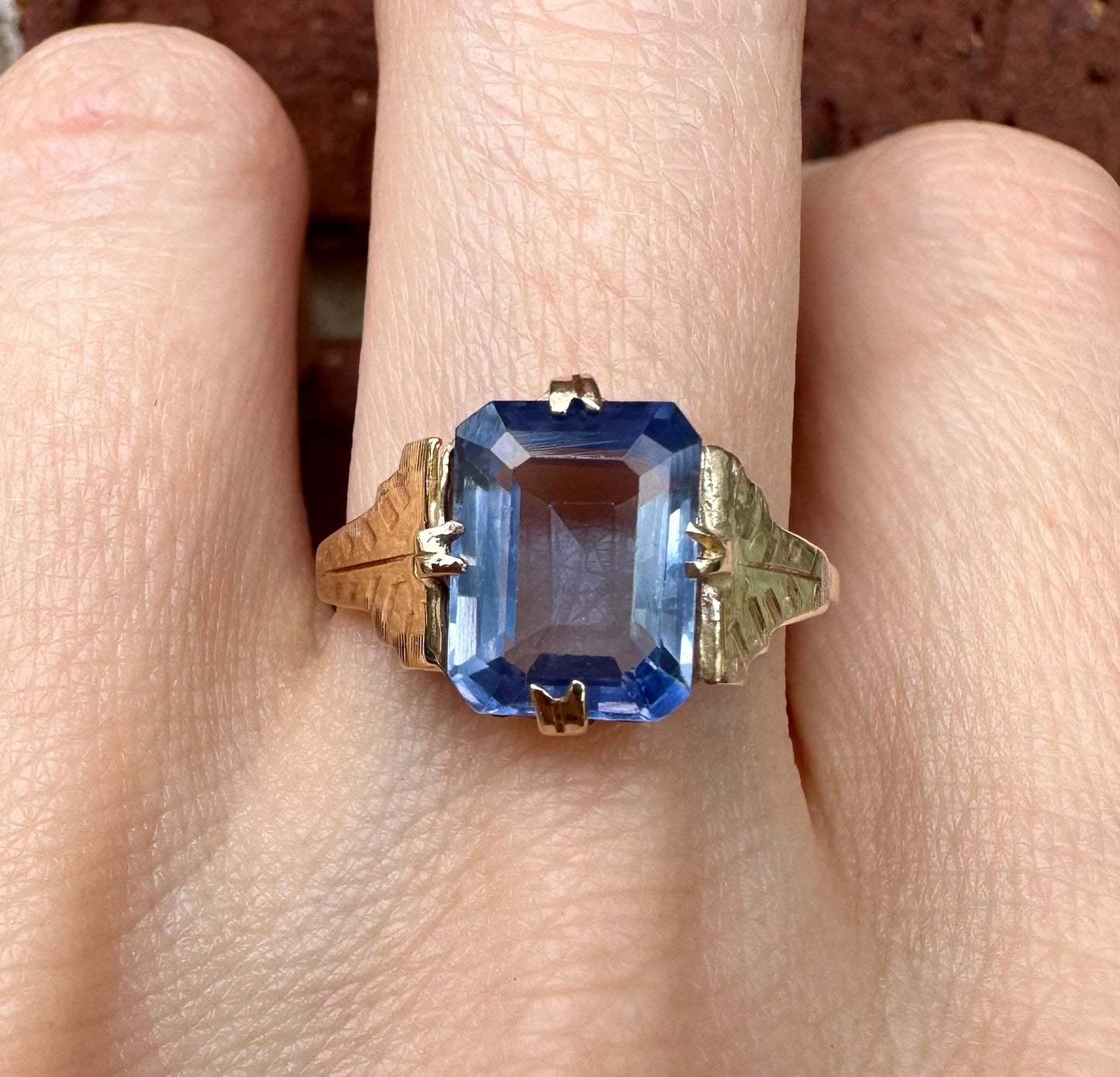 Antique 1920’s Art Deco Sapphire Ring
