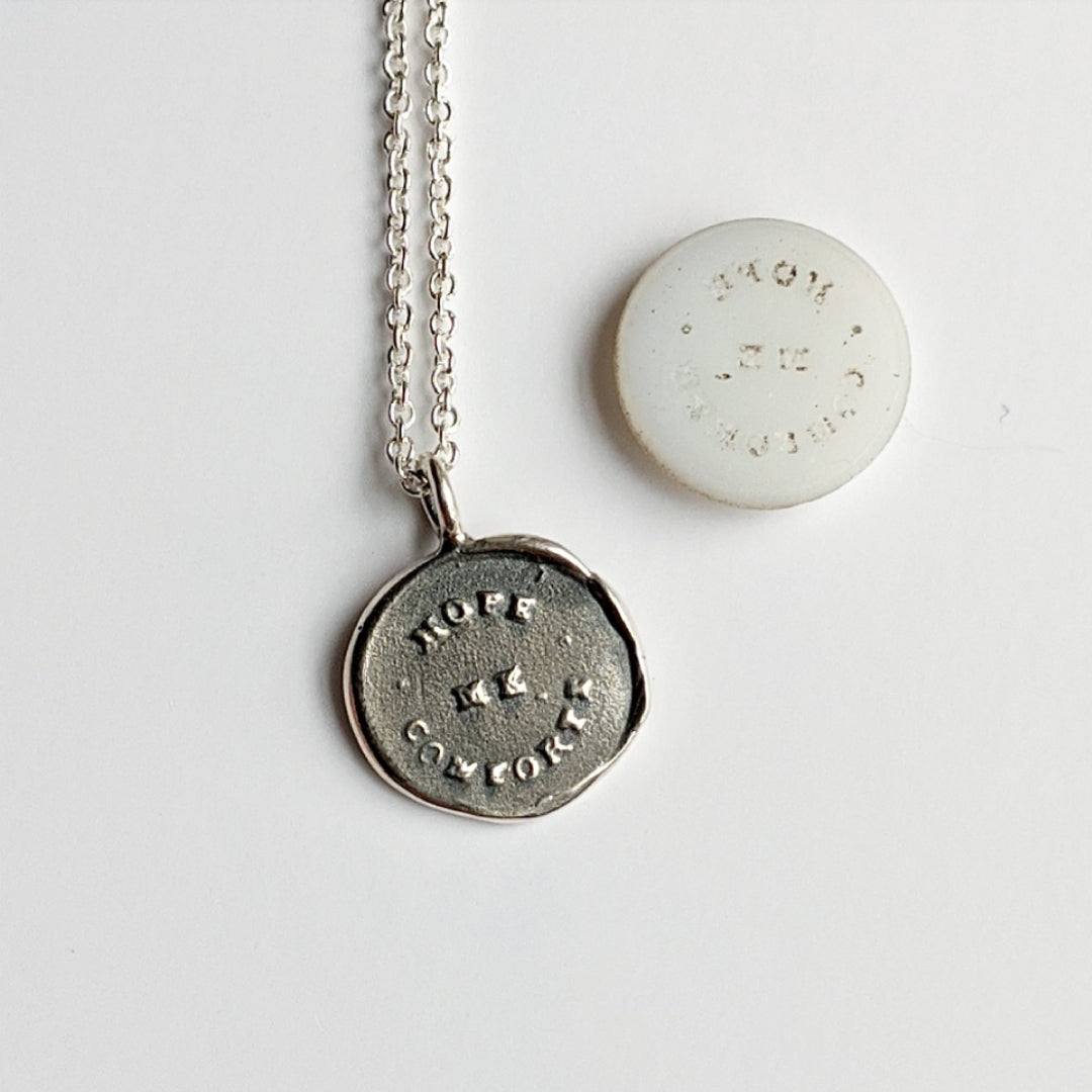 Hope Comforts Me Wax Seal Necklace