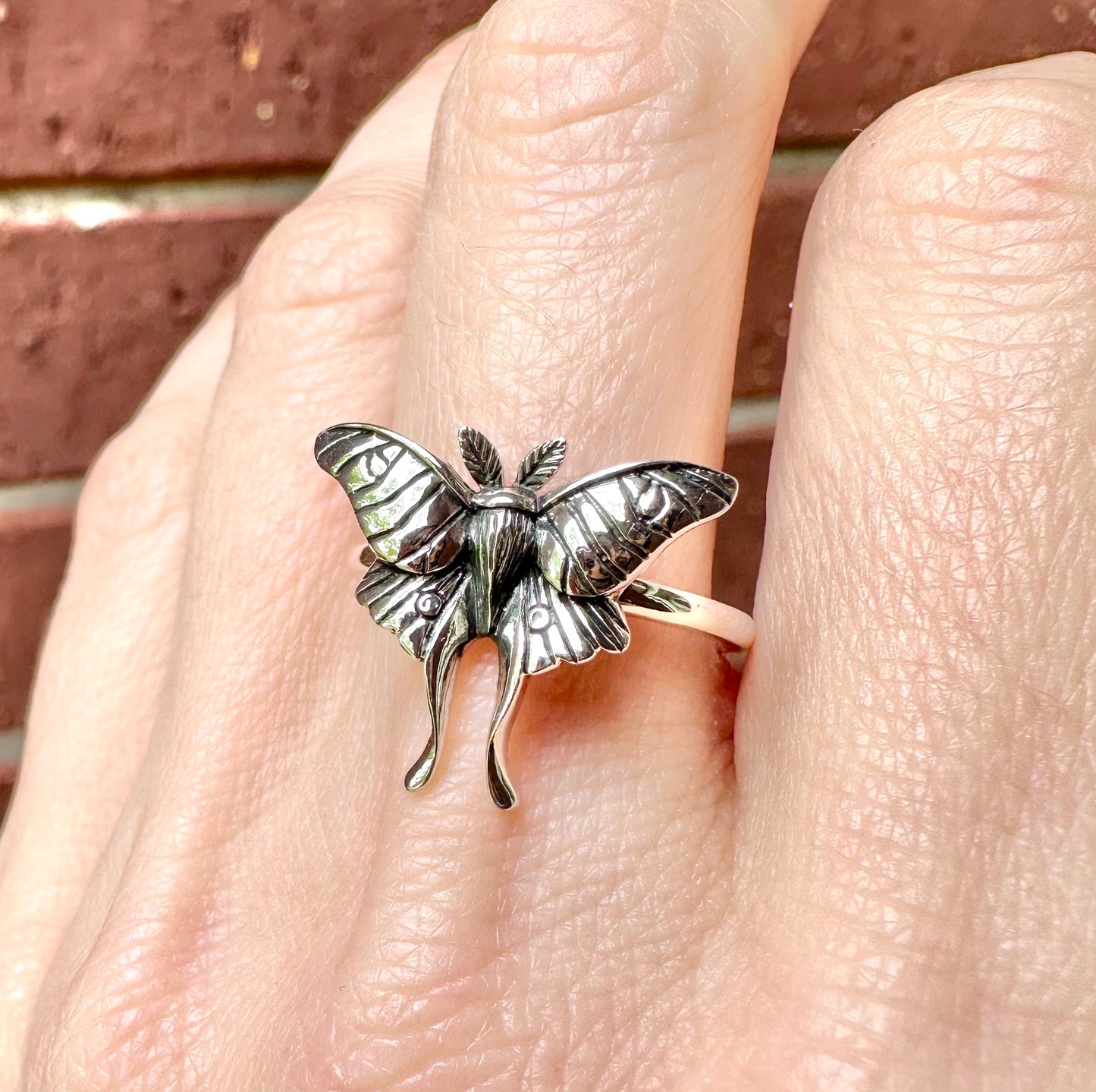 Luna Moth Ring