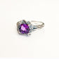 Mini Amethyst Forget Me Not Ring